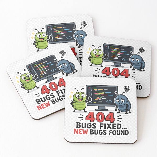 Item preview, 404 Bugs Fixed New Bugs Found designed and sold by CodePaws Creations.
