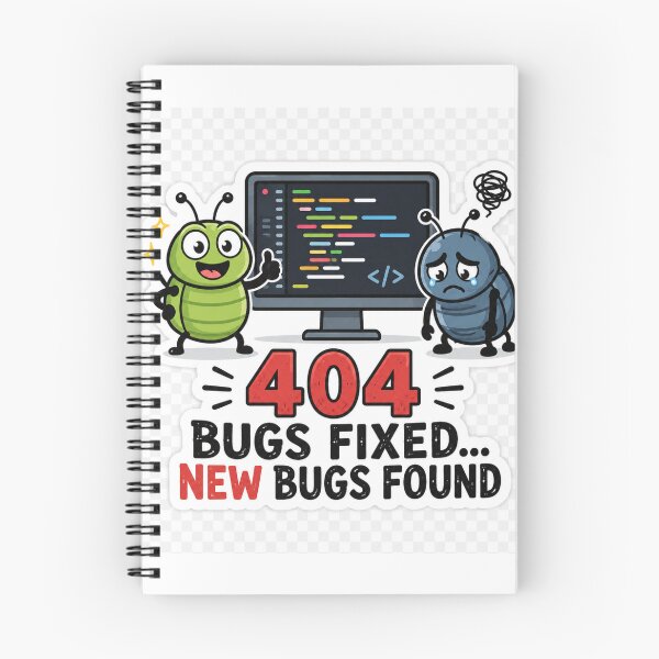 Item preview, 404 Bugs Fixed New Bugs Found designed and sold by CodePaws Creations.