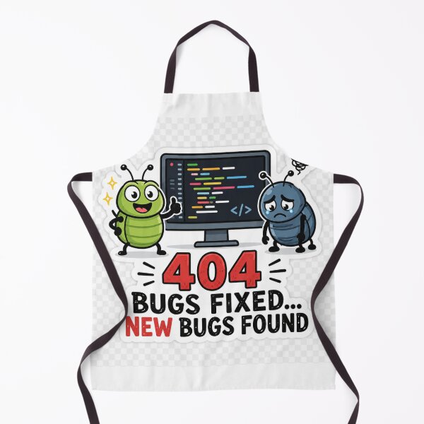 Item preview, 404 Bugs Fixed New Bugs Found designed and sold by CodePaws Creations.