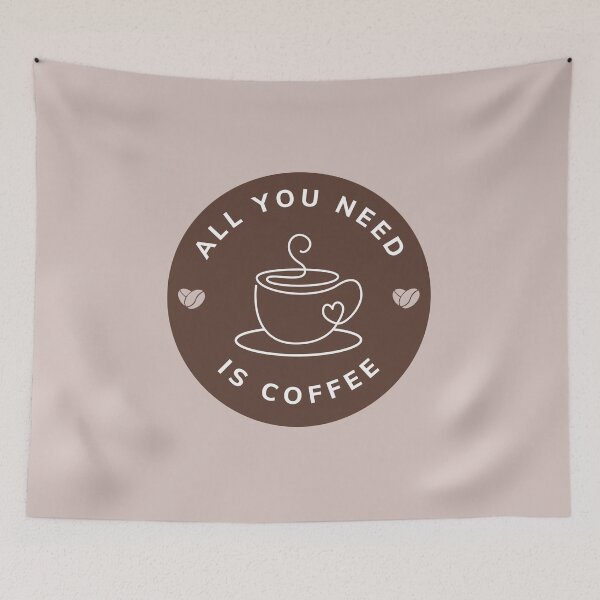 Item preview, All You Need Is Coffee | Retro Badge Coffee Lover Sticker Mug T-Shirt & Hat designed and sold by Olive Thread Co..