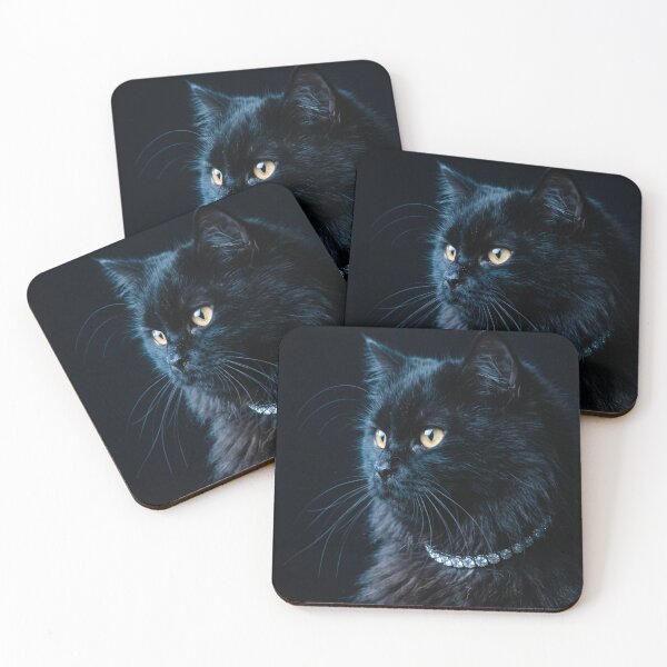 Item preview, Elegant Black Cat with Diamond Collar Canvas Art designed and sold by RecortShirt.