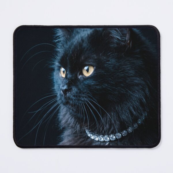 Item preview, Elegant Black Cat with Diamond Collar Canvas Art designed and sold by RecortShirt.