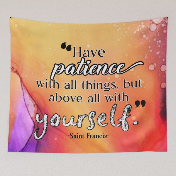 Item preview, Have Patience with Yourself, inspirational quote designed and sold by GiSilver.