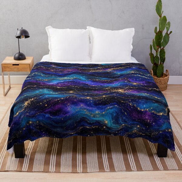 Item preview, Purple Golden Nebula Horizontal Print designed and sold by Inkworksbyshery.