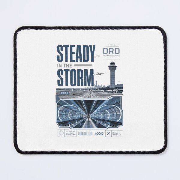 Item preview, ORD (Chicago) Modern Industrial Line Art – Steady in the Storm – Urban Resilience Design designed and sold by bobscraze.