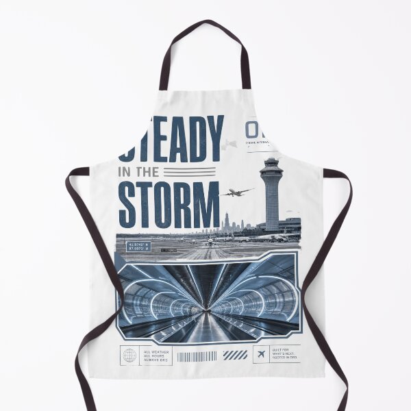 Item preview, ORD (Chicago) Modern Industrial Line Art – Steady in the Storm – Urban Resilience Design designed and sold by bobscraze.