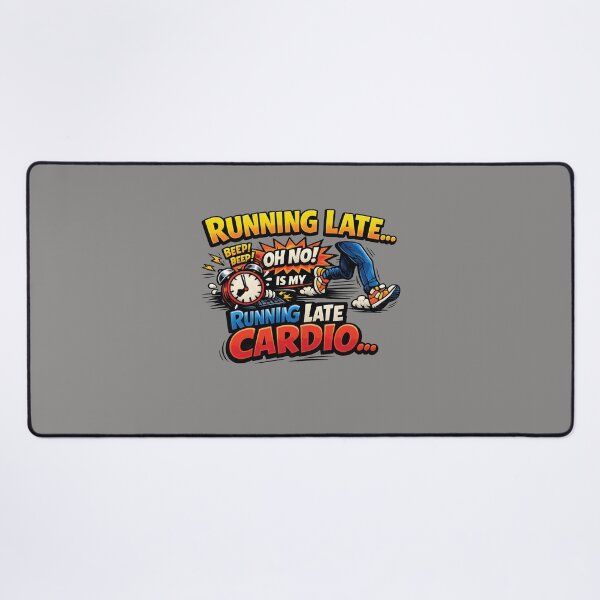 Item preview, Running Late Is My Cardio – Funny Sarcastic Quote T-Shirt designed and sold by Amsafjol.