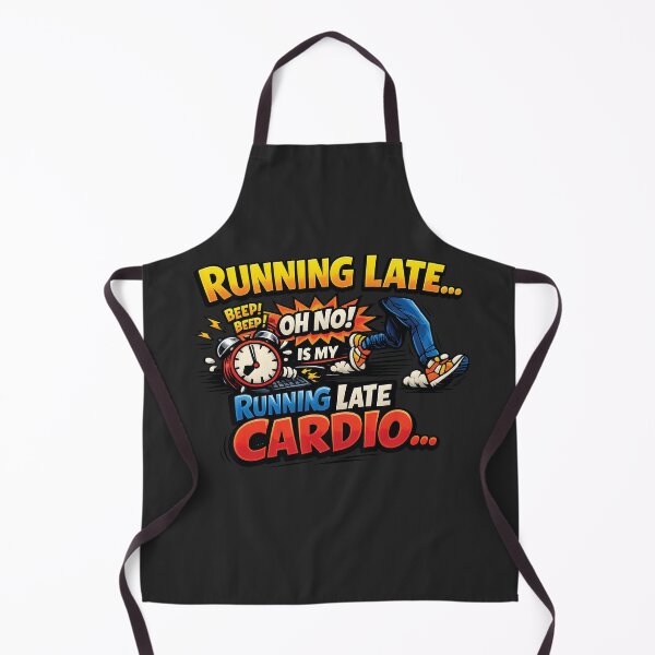Item preview, Running Late Is My Cardio – Funny Sarcastic Quote T-Shirt designed and sold by Amsafjol.
