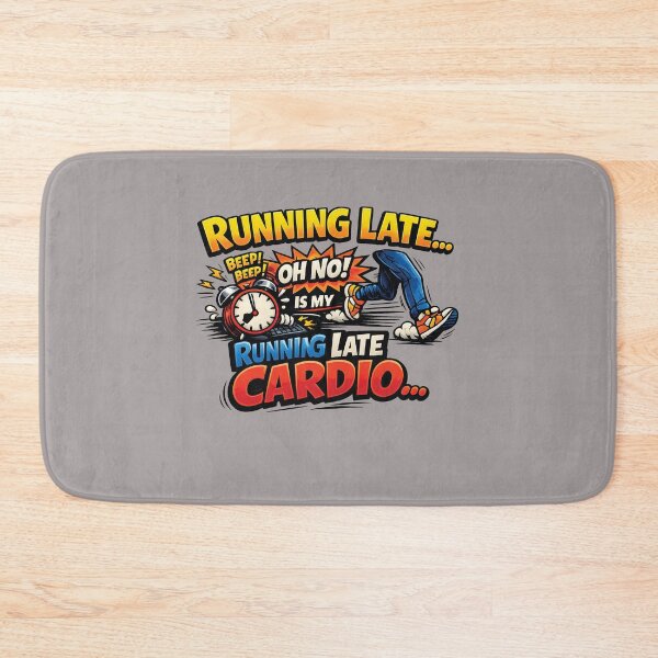 Item preview, Running Late Is My Cardio – Funny Sarcastic Quote T-Shirt designed and sold by Amsafjol.