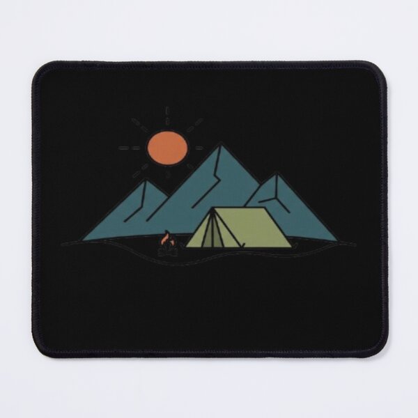 Item preview, Minimalist Camping Mountain and Tent Illustration designed and sold by DailySparks.