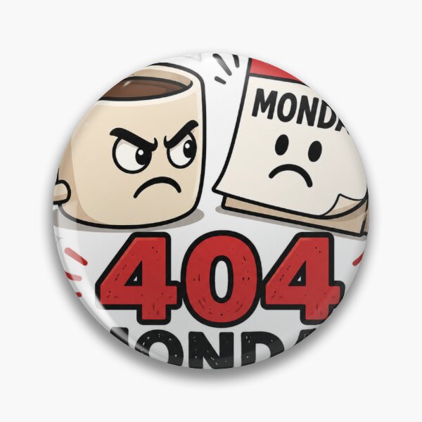 Item preview, 404 Monday Error Funny Sticker designed and sold by CodePaws Creations.