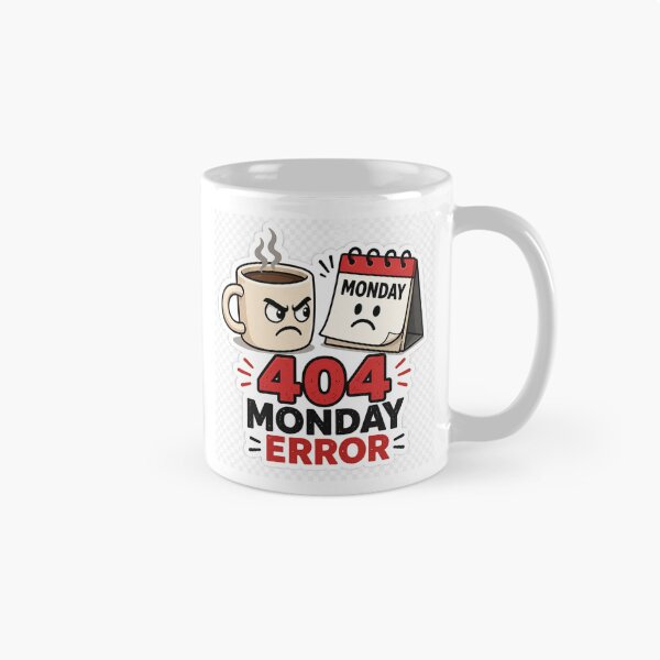 Item preview, 404 Monday Error Funny Sticker designed and sold by CodePaws Creations.