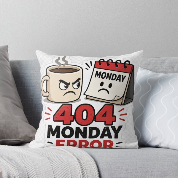 Item preview, 404 Monday Error Funny Sticker designed and sold by CodePaws Creations.