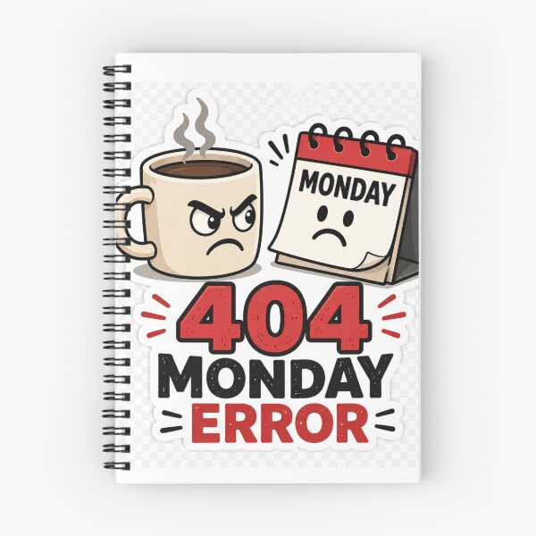 Item preview, 404 Monday Error Funny Sticker designed and sold by CodePaws Creations.