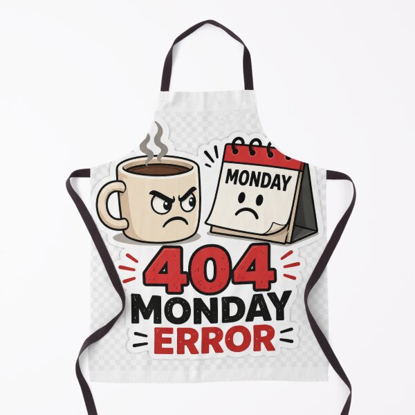 Item preview, 404 Monday Error Funny Sticker designed and sold by CodePaws Creations.