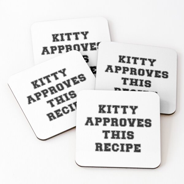 Item preview, Text Typography Kitty approves this recipe Cat + Baking designed and sold by Typetextstudio.