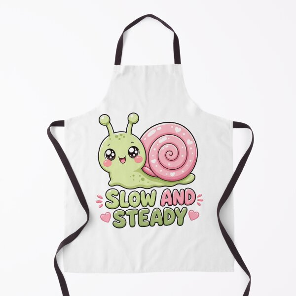 Item preview, Slow and Steady Sweet Kawaii Snail designed and sold by BoosterShop.