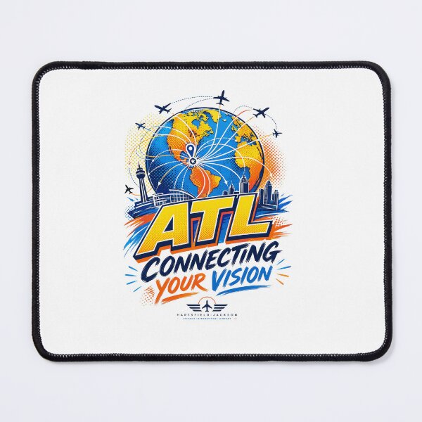 Item preview, ATL Airport Pop Art – Connecting Your Vision – Vibrant Atlanta Travel Poster – World's Busiest Airport designed and sold by bobscraze.