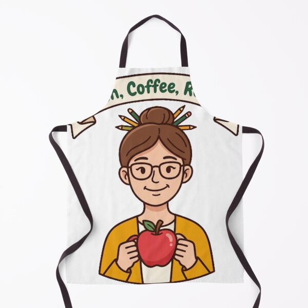 Item preview, Funny Teacher Coffee Apple Mug Back to School Design designed and sold by NeonNerd Studio.