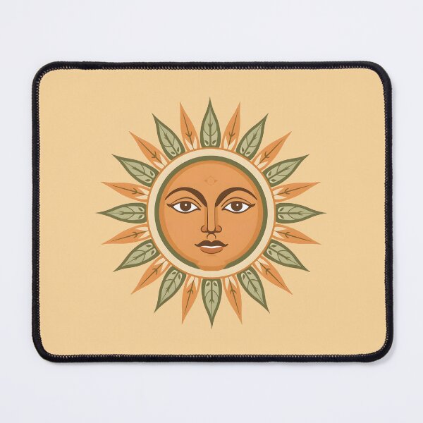 Item preview, Boho Celestial Sun Face Terracotta Sage Green Vector Art designed and sold by crazyhome.