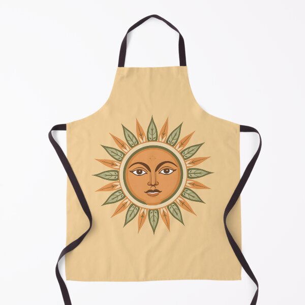 Item preview, Boho Celestial Sun Face Terracotta Sage Green Vector Art designed and sold by crazyhome.