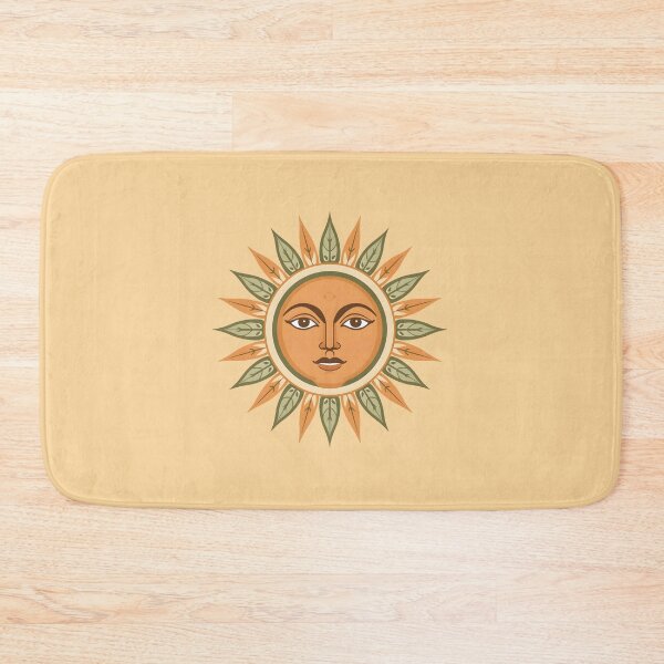 Item preview, Boho Celestial Sun Face Terracotta Sage Green Vector Art designed and sold by crazyhome.