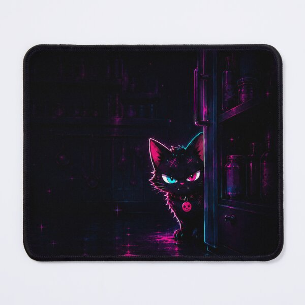 Item preview, Pet Chaos: Neon Cat III – Neon Glow Cat Art | Cyberpunk Aesthetic designed and sold by Naikollection.