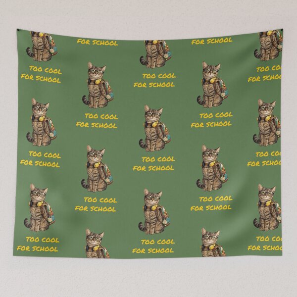 Item preview, Too Cool for School Cat Sticker designed and sold by Moxie-Cat-Universe.
