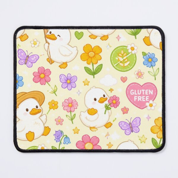 Item preview, Cute Gluten Free Duck Pattern | Kawaii Ducklings, Flowers & Coeliac Friendly Design designed and sold by My Gluten Free Life UK.