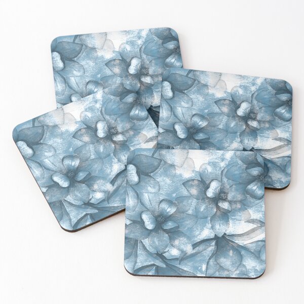 Item preview, ​Abstract Indigo Floral Blossom Print designed and sold by ​Jyoti Digital Artist.