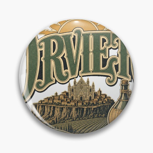 Item preview, Orvieto Italy Vintage Signwriting Travel Design designed and sold by VisualArtsOasis.