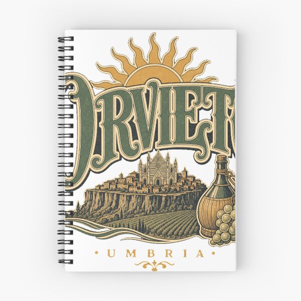 Item preview, Orvieto Italy Vintage Signwriting Travel Design designed and sold by VisualArtsOasis.