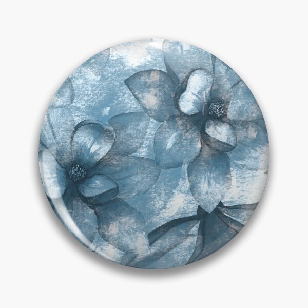 Item preview, ​Abstract Indigo Floral Blossom Print designed and sold by ​Jyoti Digital Artist.