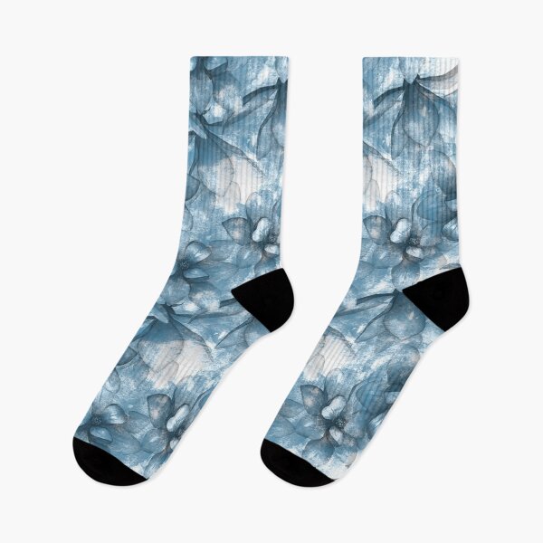Item preview, ​Abstract Indigo Floral Blossom Print designed and sold by ​Jyoti Digital Artist.
