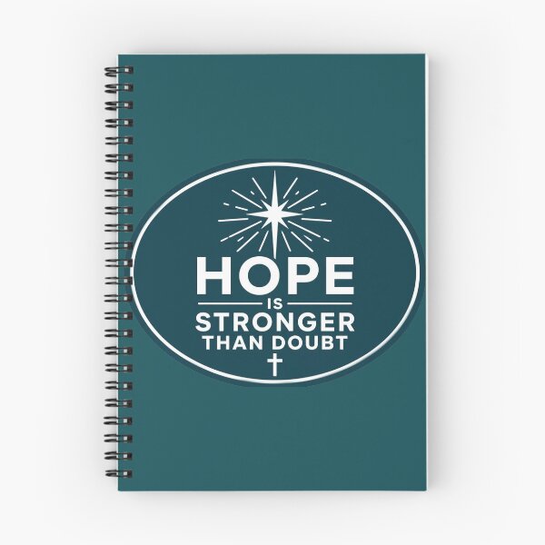 Item preview, Hope Is Stronger Than Doubt – Oval Christian Encouragement Sticker designed and sold by The Digital Compass.