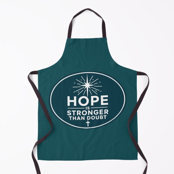 Item preview, Hope Is Stronger Than Doubt – Oval Christian Encouragement Sticker designed and sold by The Digital Compass.