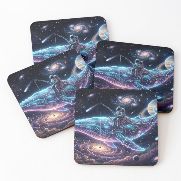 Item preview, Astronaut Fishing on a Cosmic Whale — Galaxy Space Art | Surreal Sci-Fi Design designed and sold by RoyArt0.