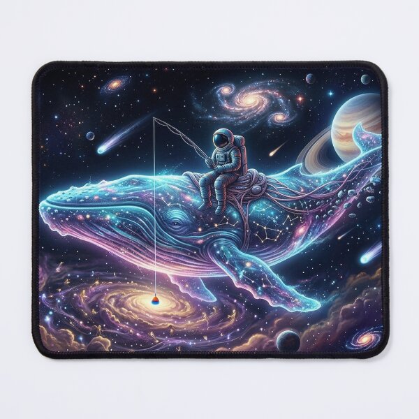 Item preview, Astronaut Fishing on a Cosmic Whale — Galaxy Space Art | Surreal Sci-Fi Design designed and sold by RoyArt0.
