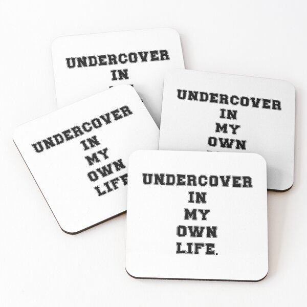 Item preview, Text Typography Undercover in my own life. Awkward Social Humor designed and sold by TypeboldStudio.
