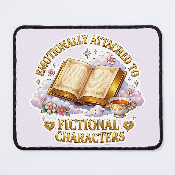 Item preview, Emotionally Attached To Fictional Characters - BookTok Reader Sticker designed and sold by AlruanceStudio.