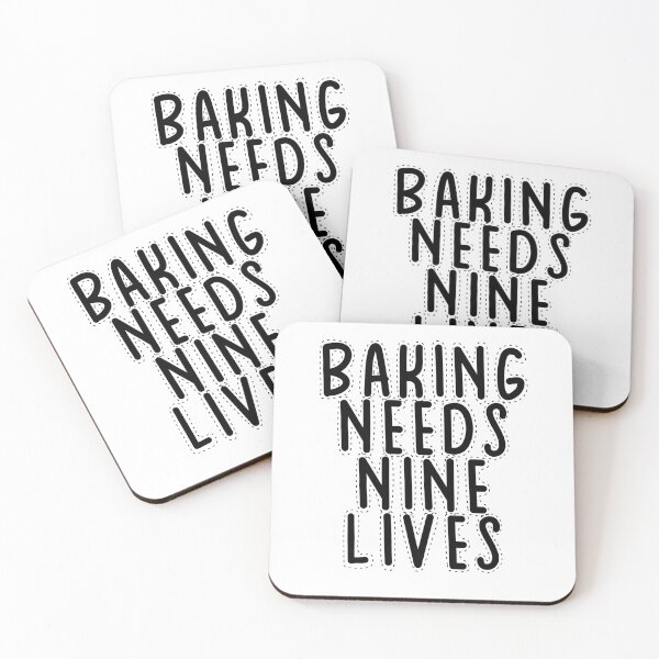 Item preview, Text Typography Baking needs nine lives Cat + Baking designed and sold by Typetextstudio.