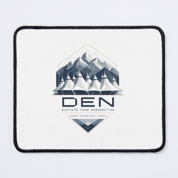 Item preview, DEN Geometric Mountain Art – Elevate Your Perspective – Denver Airport Modern Poster – Colorado Travel Design designed and sold by bobscraze.