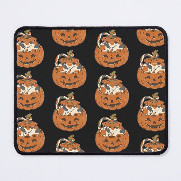 Item preview, Sleeping Calico Cat in Jack O Lantern Pumpkin designed and sold by MewSpooky.