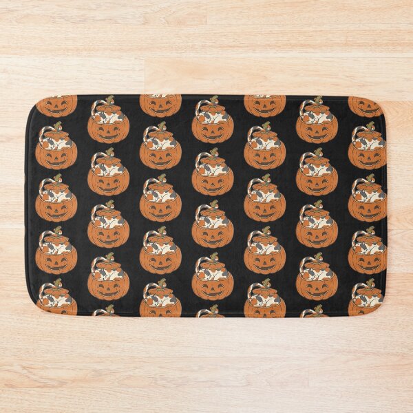 Item preview, Sleeping Calico Cat in Jack O Lantern Pumpkin designed and sold by MewSpooky.