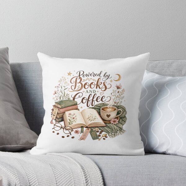 Item preview, Books and Coffee designed and sold by Whimsy Petal and Co..
