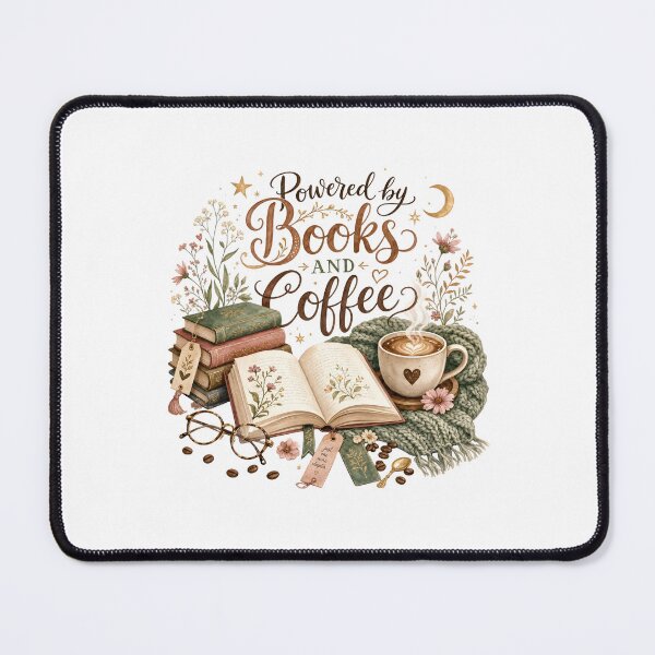 Item preview, Books and Coffee designed and sold by Whimsy Petal and Co..