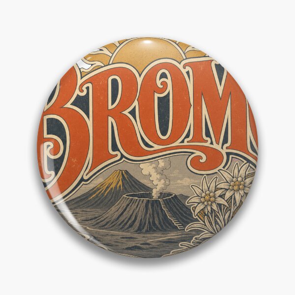 Item preview, Bromo Indonesia Retro Signpainter Lettering Art designed and sold by VisualArtsOasis.