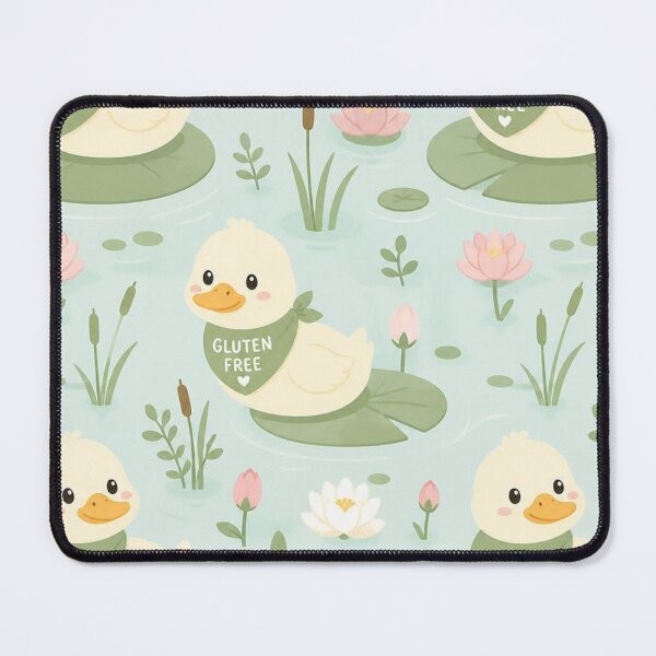 Item preview, Cute Gluten Free Duck Pond Pattern | Kawaii Ducks, Water Lilies & Coeliac Gift designed and sold by My Gluten Free Life UK.
