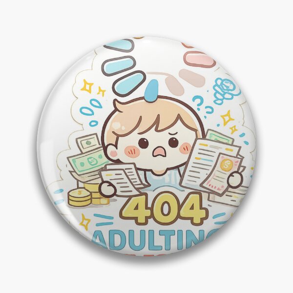 Item preview, 404 Adulting Not Found Sticker designed and sold by CodePaws Creations.