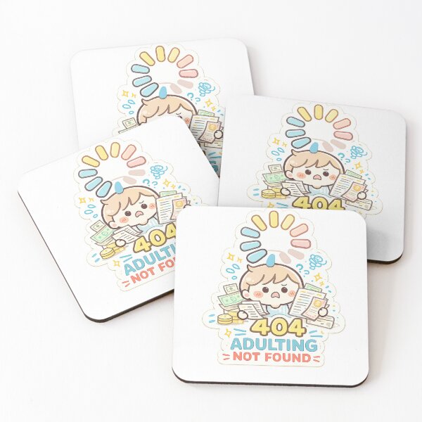 Item preview, 404 Adulting Not Found Sticker designed and sold by CodePaws Creations.